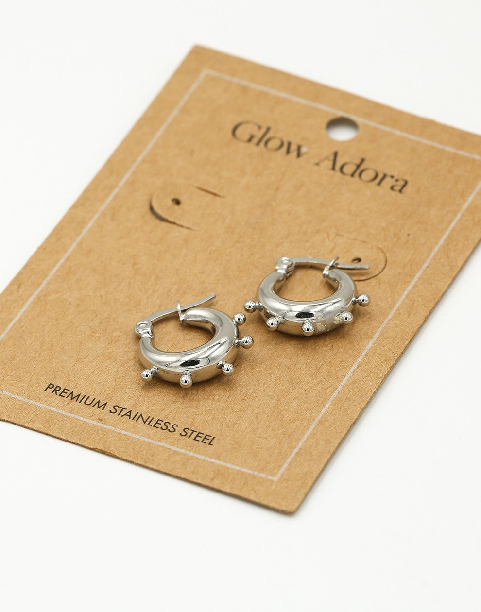 Bali silver-colored earring