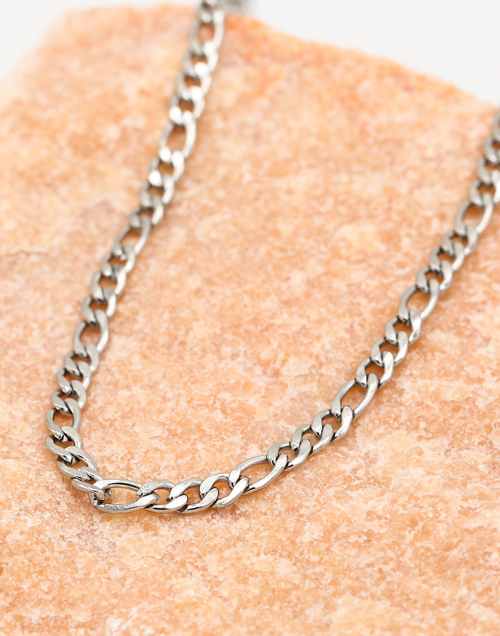 Schakelketting fijn basic zilverkleurig