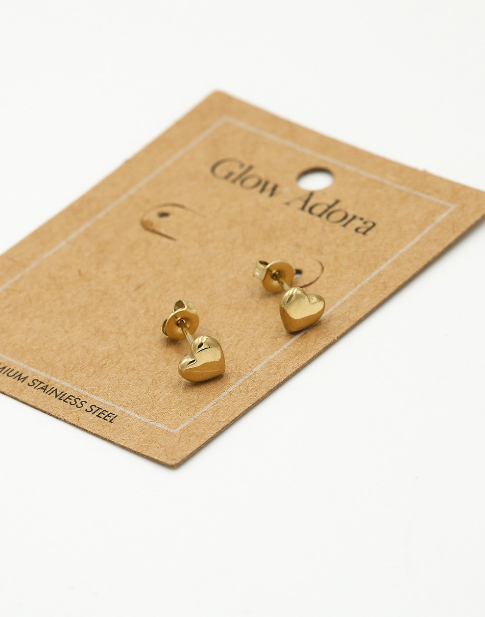 Studs hartje goudkleurig