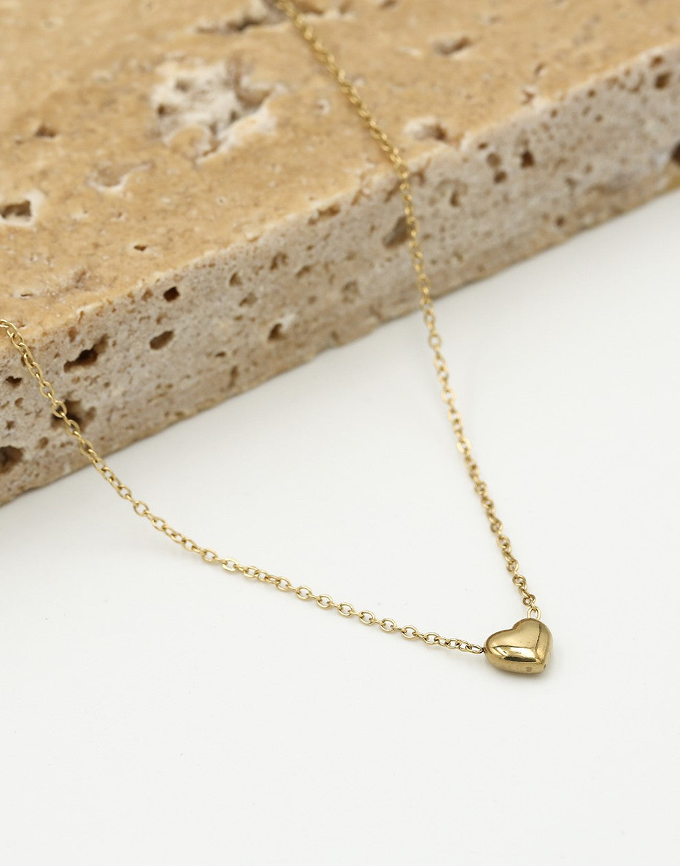 Ketting hartje goudkleurig