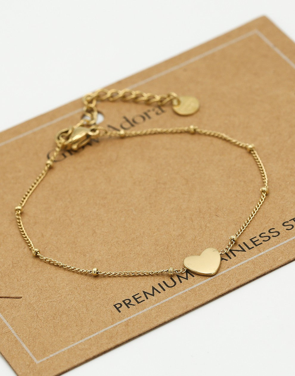 Armband met hartje goudkleurig