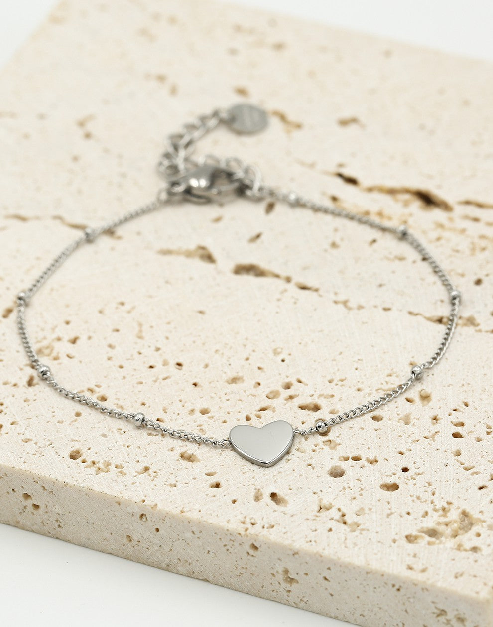 Armband met hartje zilverkleurig