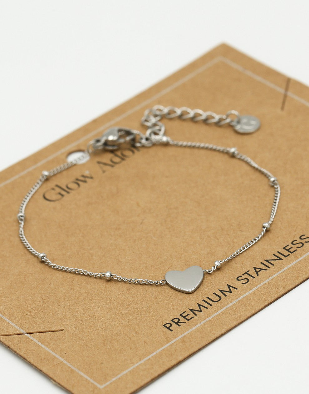 Armband met hartje zilverkleurig