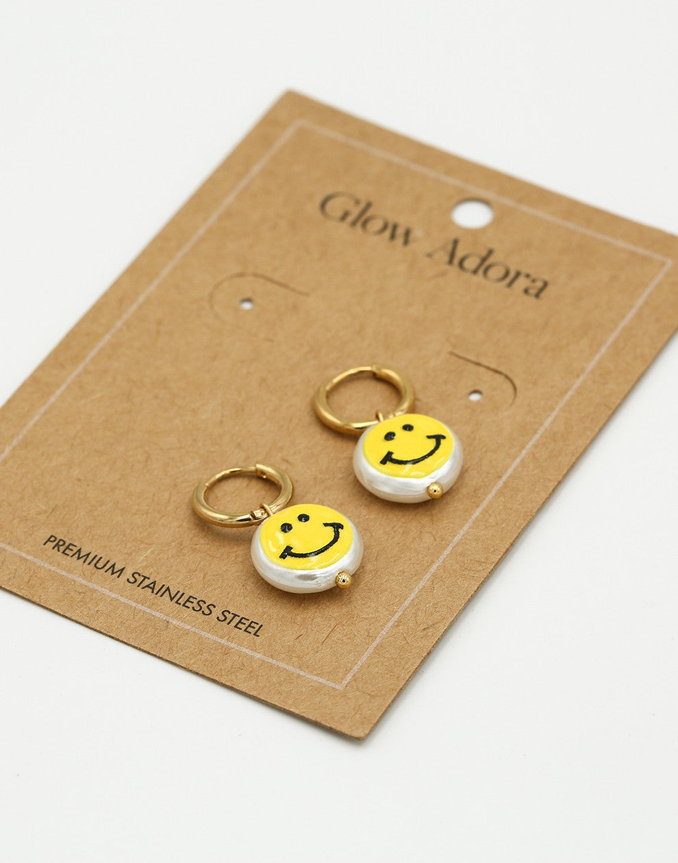Oorringen parel smiley