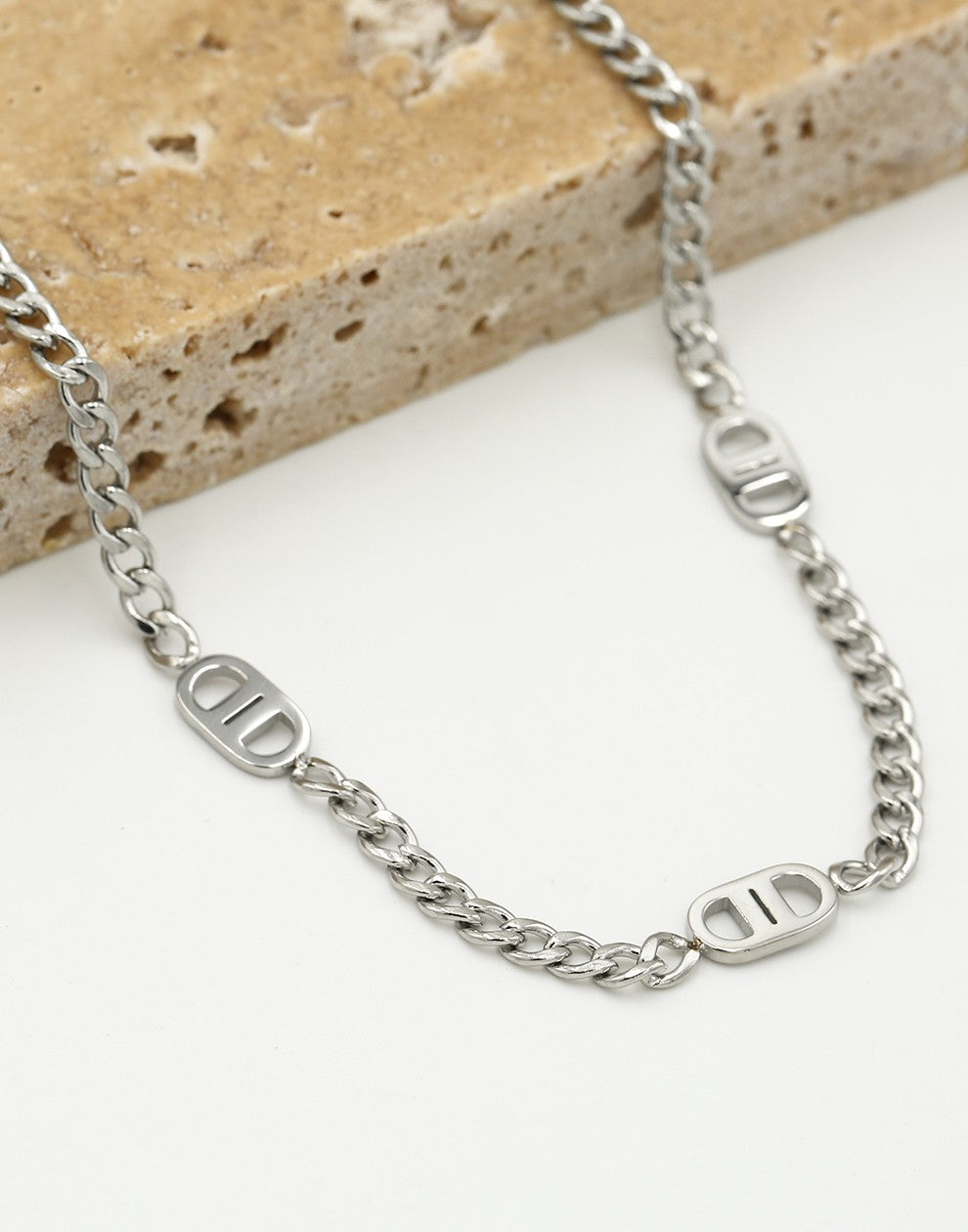 Ketting DD zilverkleurig