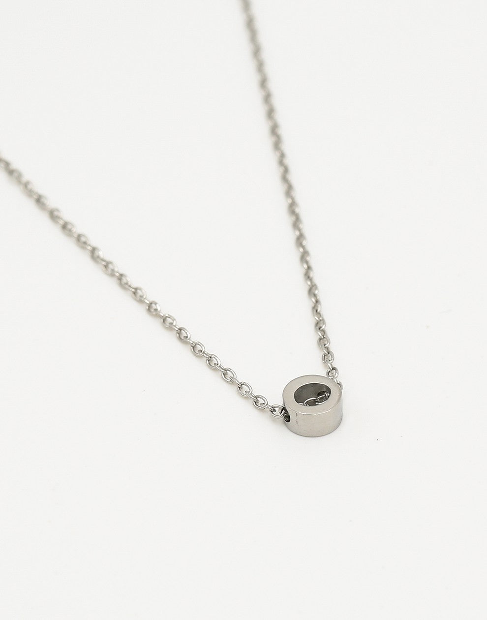 Initialen ketting letter O zilverkleurig