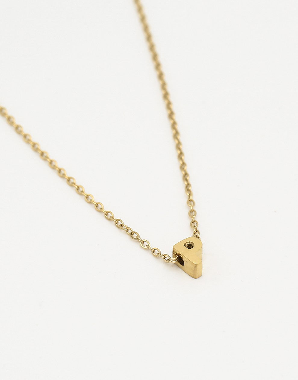 Initialen ketting letter P goudkleurig
