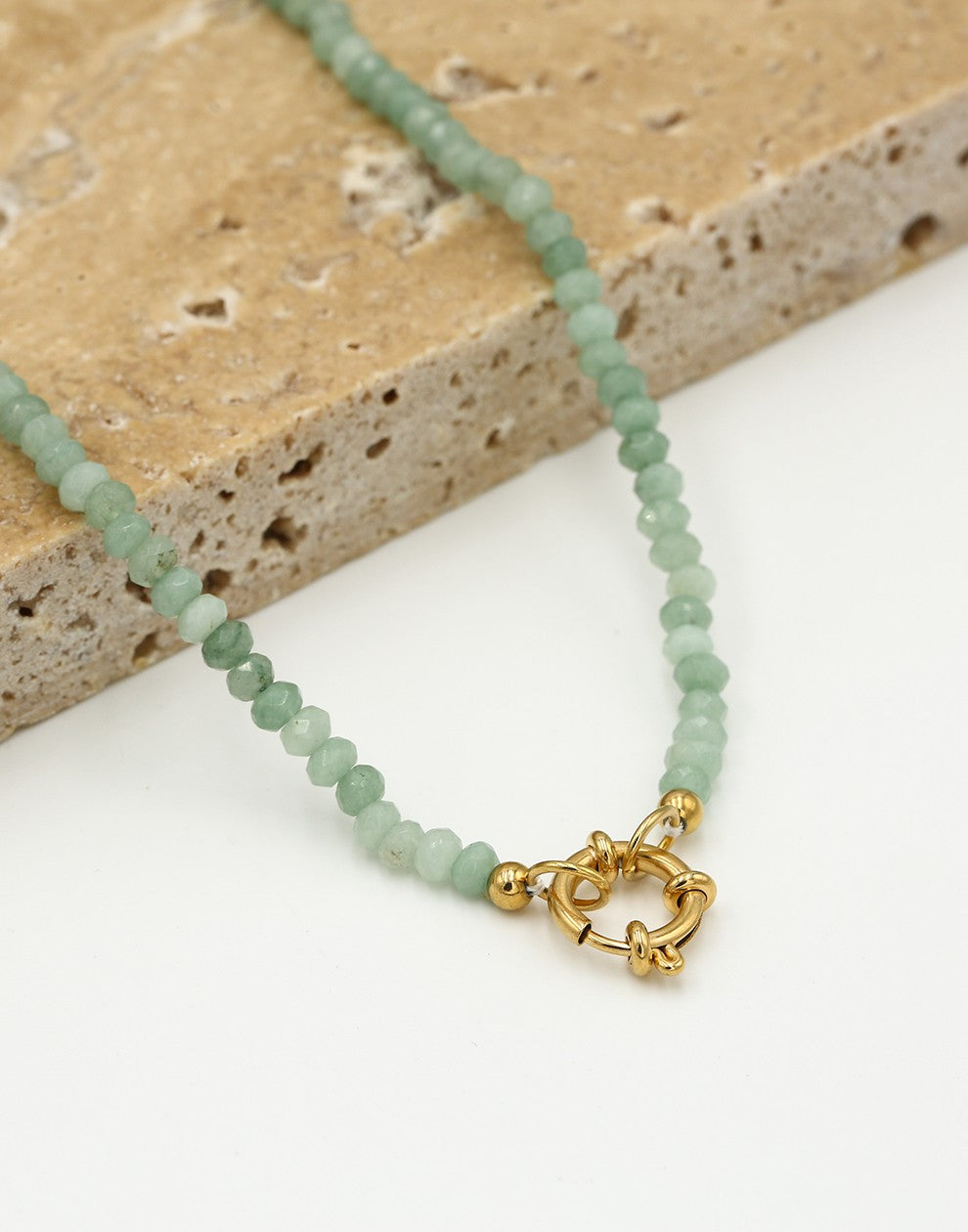 Kralenketting met slotje groen