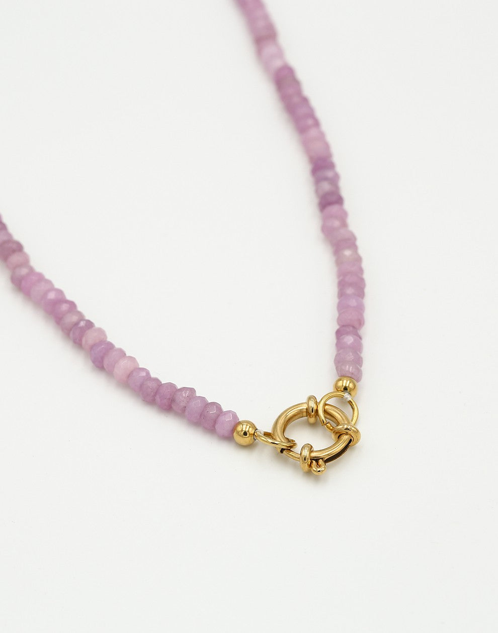 Kralenketting met slotje paars