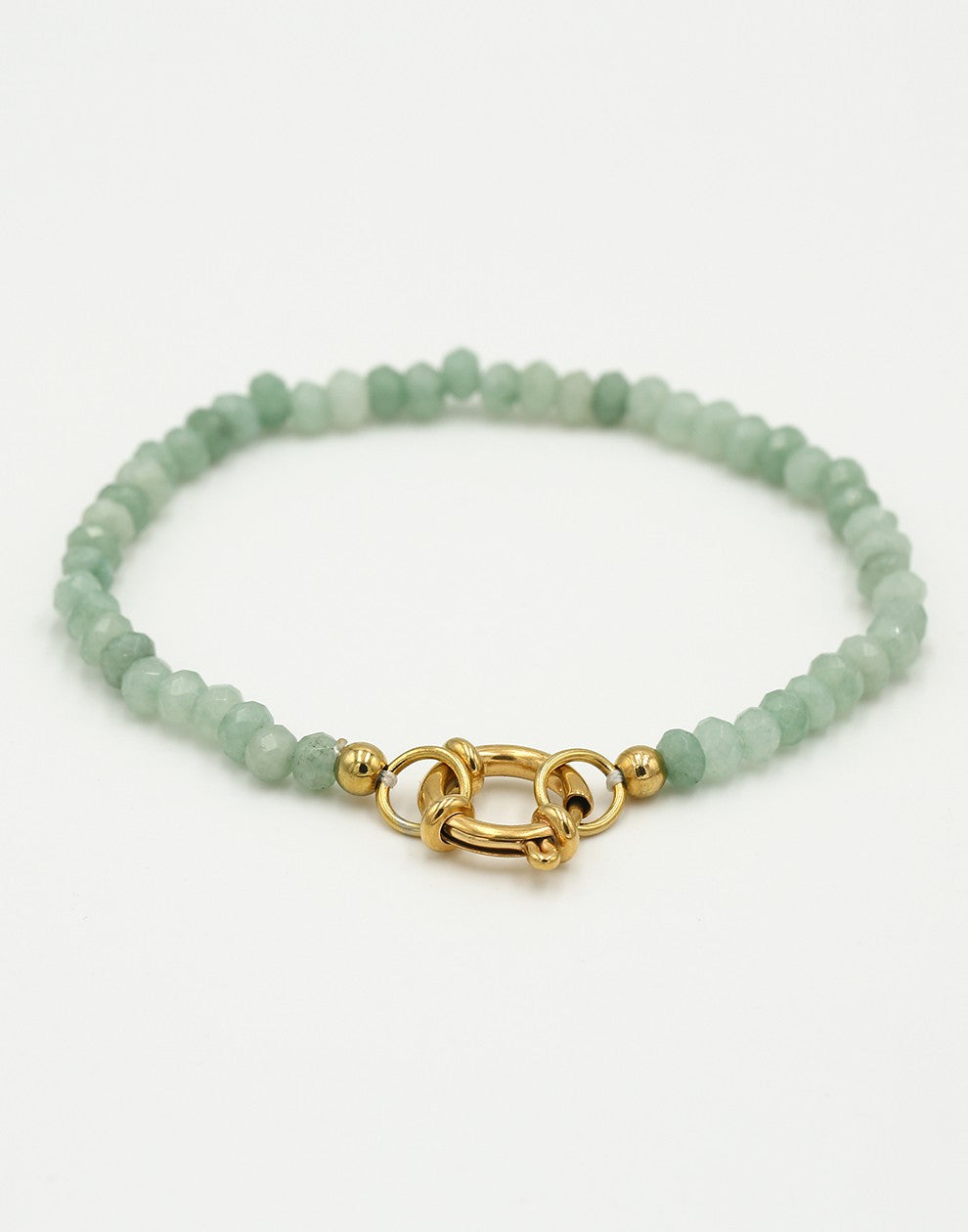 Kralenarmband met slotje groen