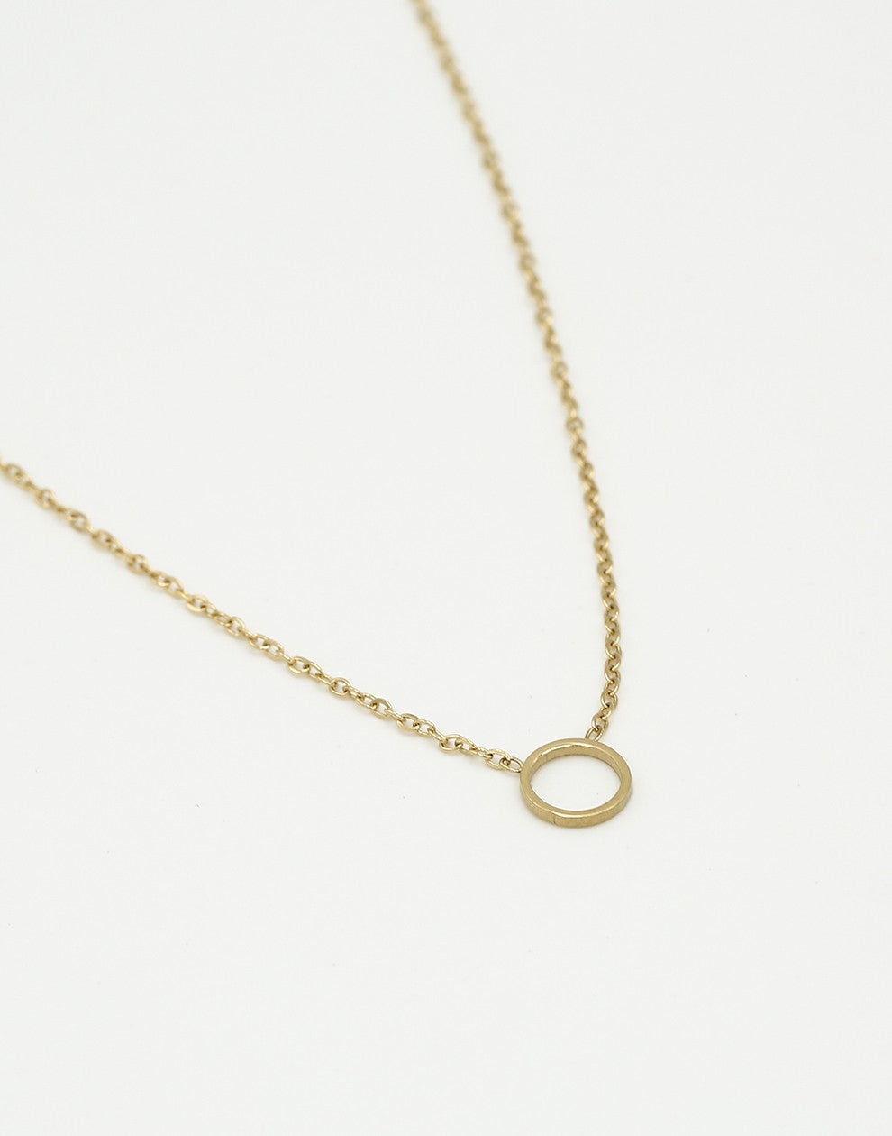 Ketting met open rondje 6mm goudkleurig