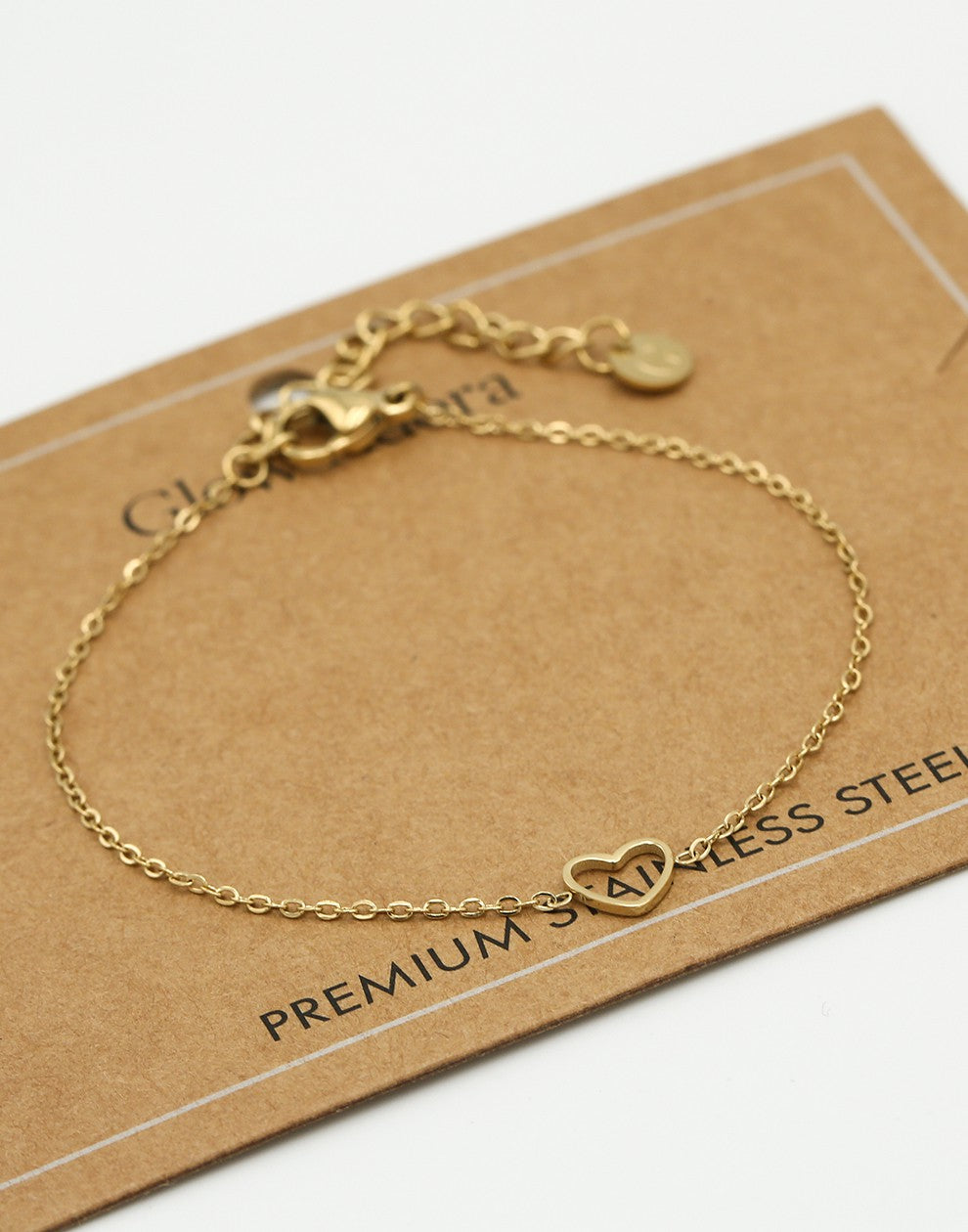 Armband open hartje goudkleurig