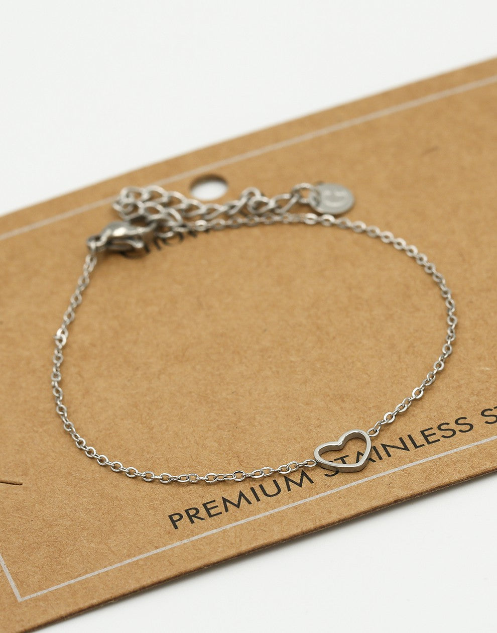 Armband open hartje zilverkleurig