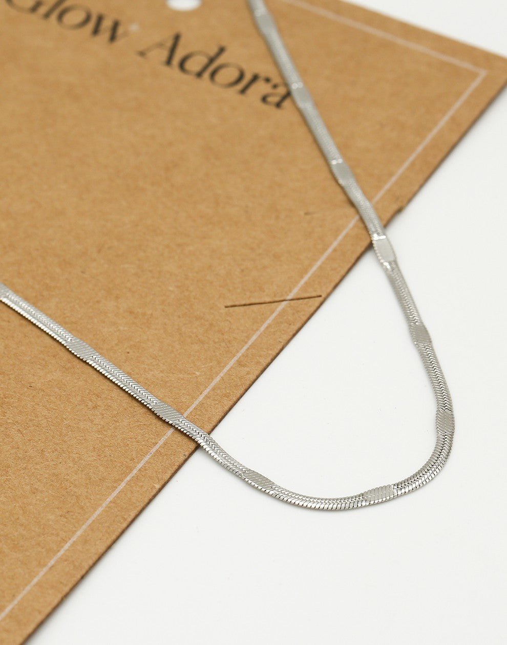 Ketting plat zilverkleurig