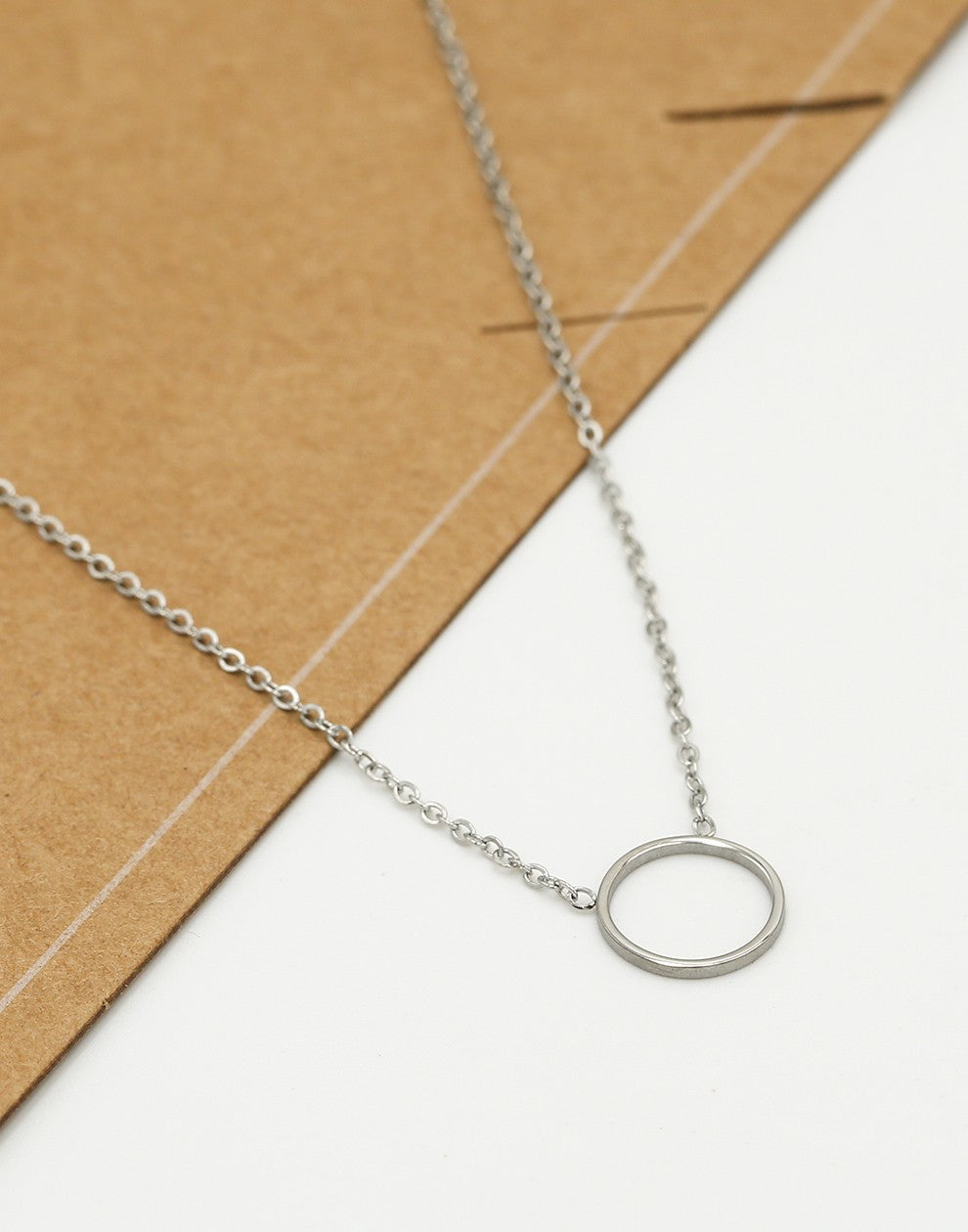 Ketting met open rondje 10mm zilverkleurig