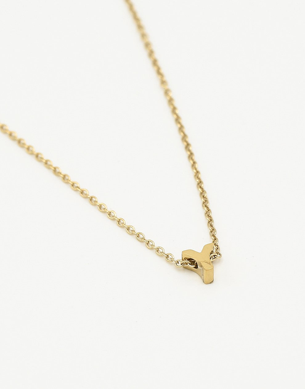 Initialen ketting letter Y goudkleurig