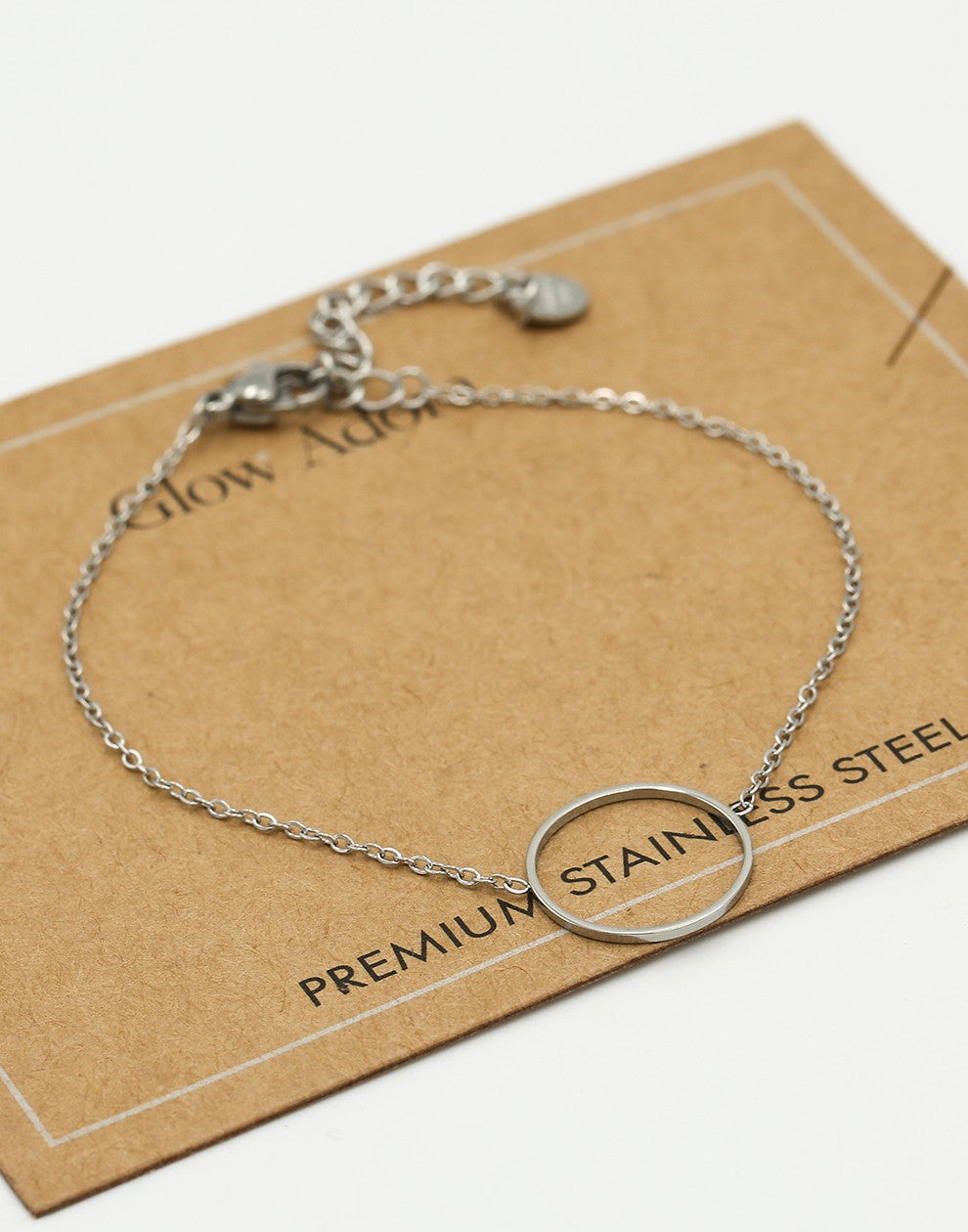 Armband met open rondje 15mm zilverkleurig