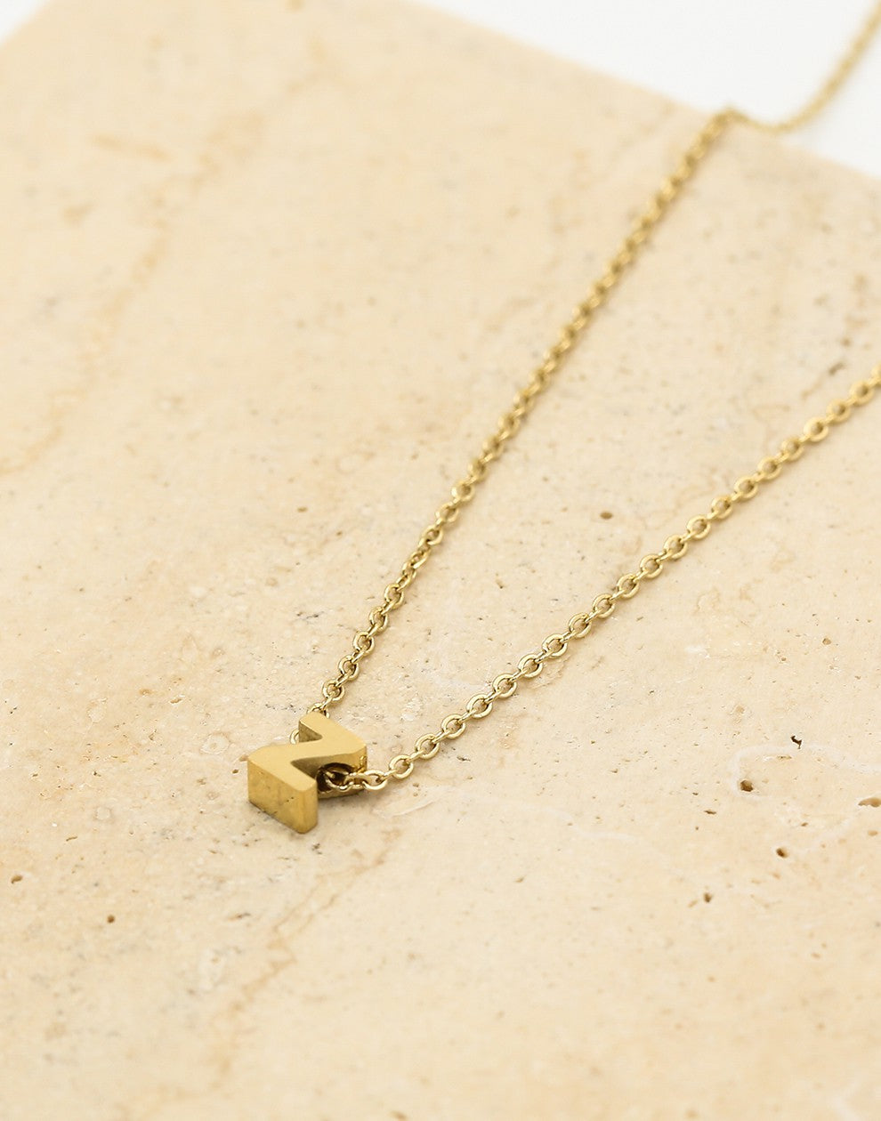 Initialen ketting letter Z goudkleurig