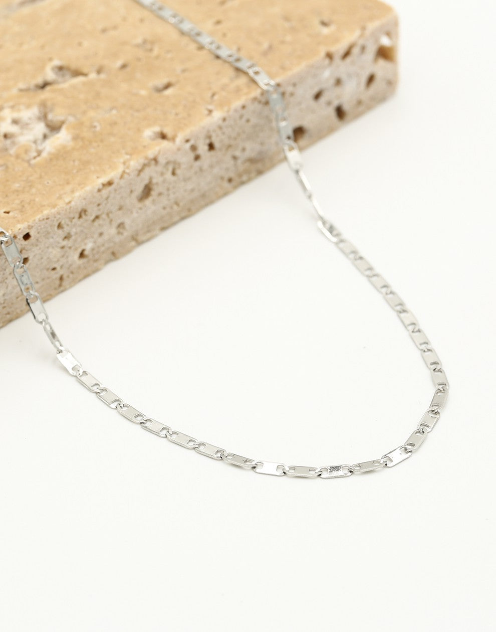 Schakelketting fijn zilverkleurig