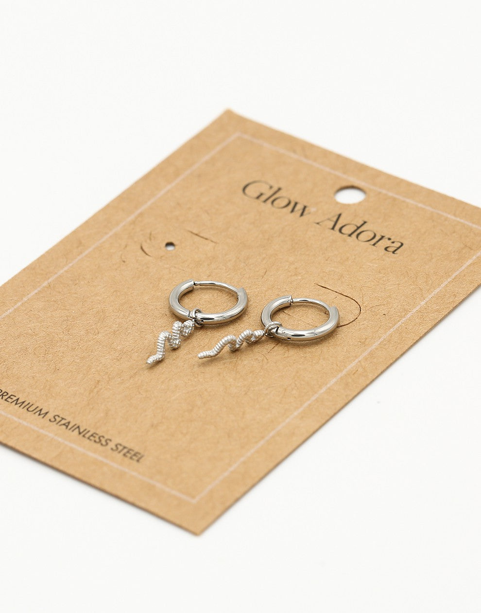 Silver snake earrings