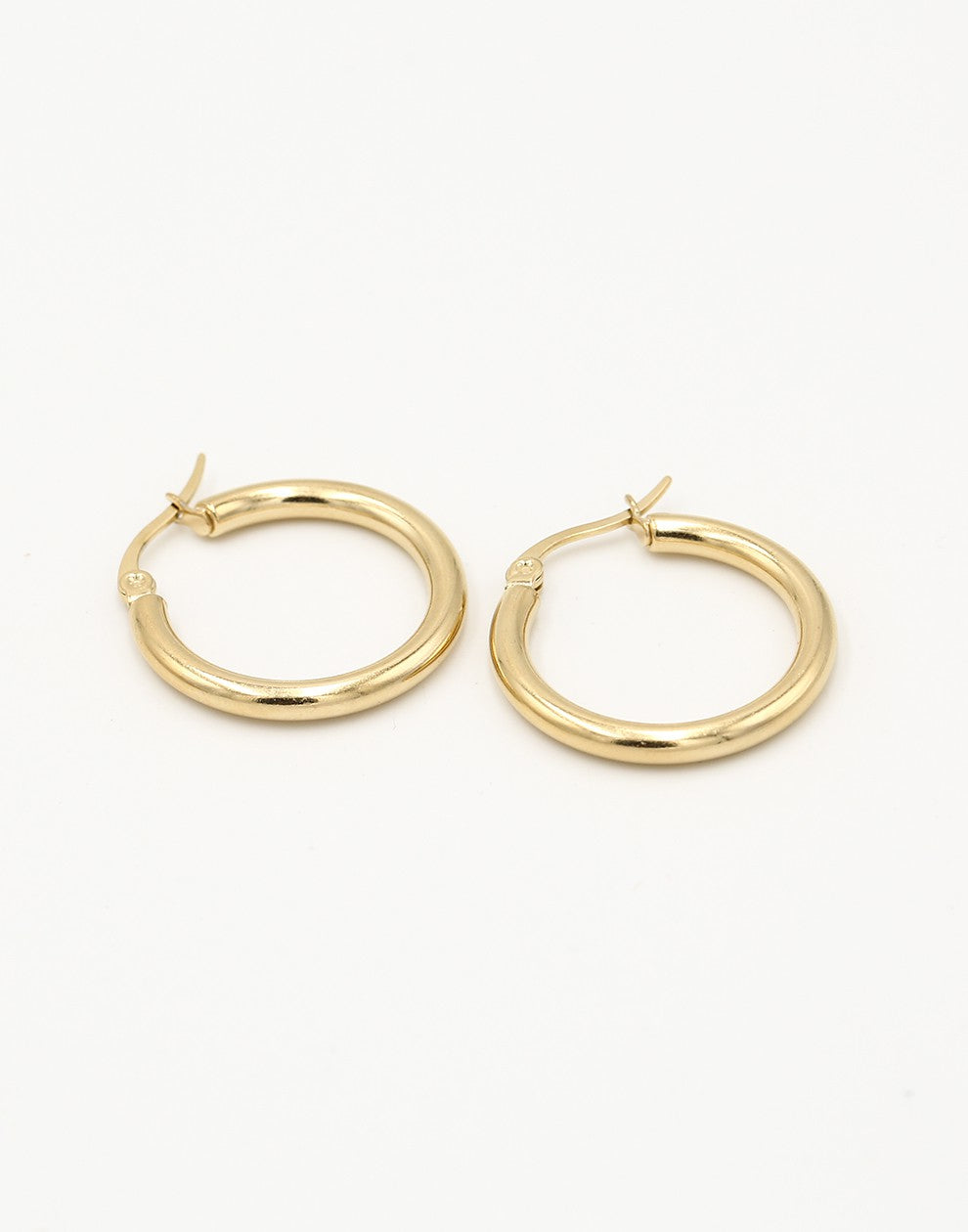 Oorringen hoops goudkleurig 25mm