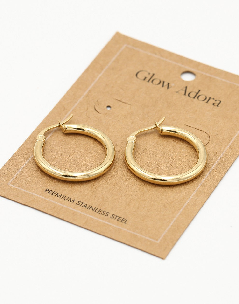 Oorringen hoops goudkleurig 25mm