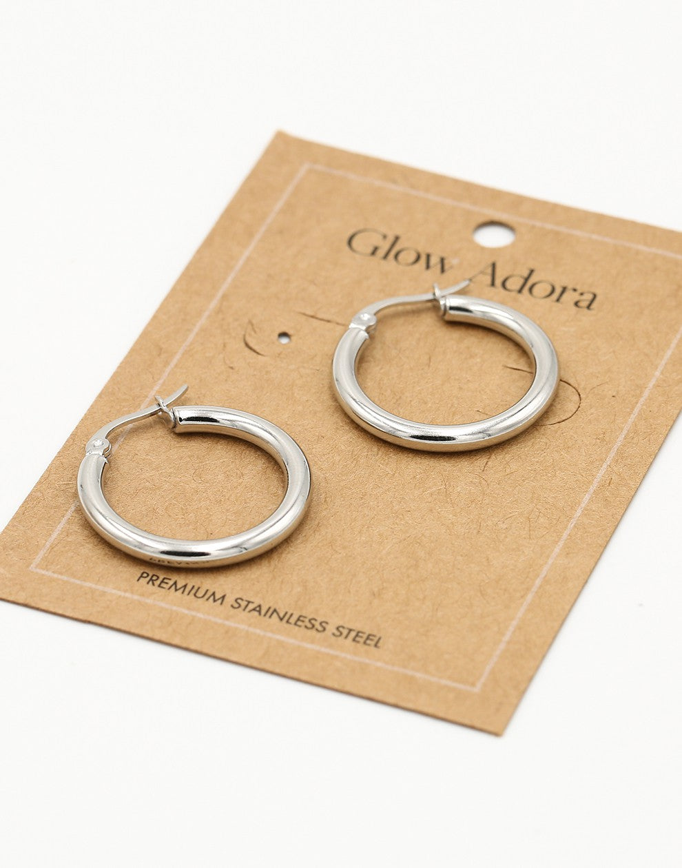 Oorringen hoops zilverkleurig 25mm