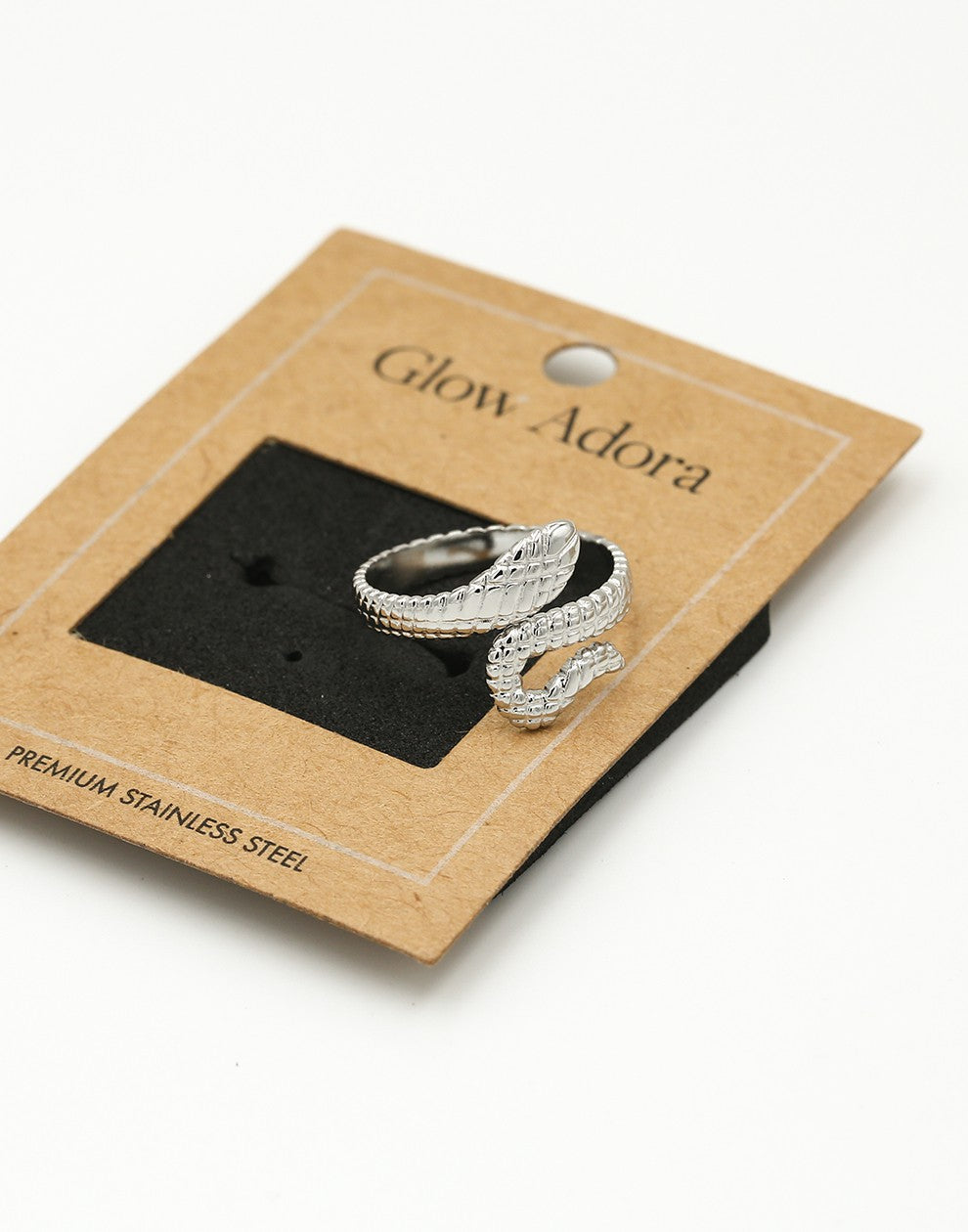 Ring slang zilverkleurig