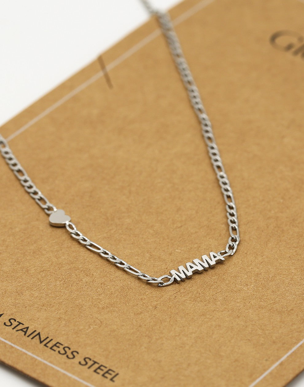 Ketting mama zilverkleurig
