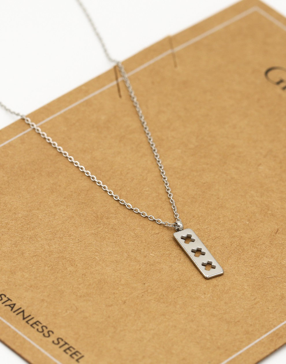 Necklace Amsterdam crosses silver-colored
