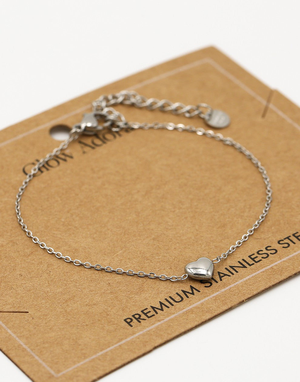 Armband hartje zilverkleurig