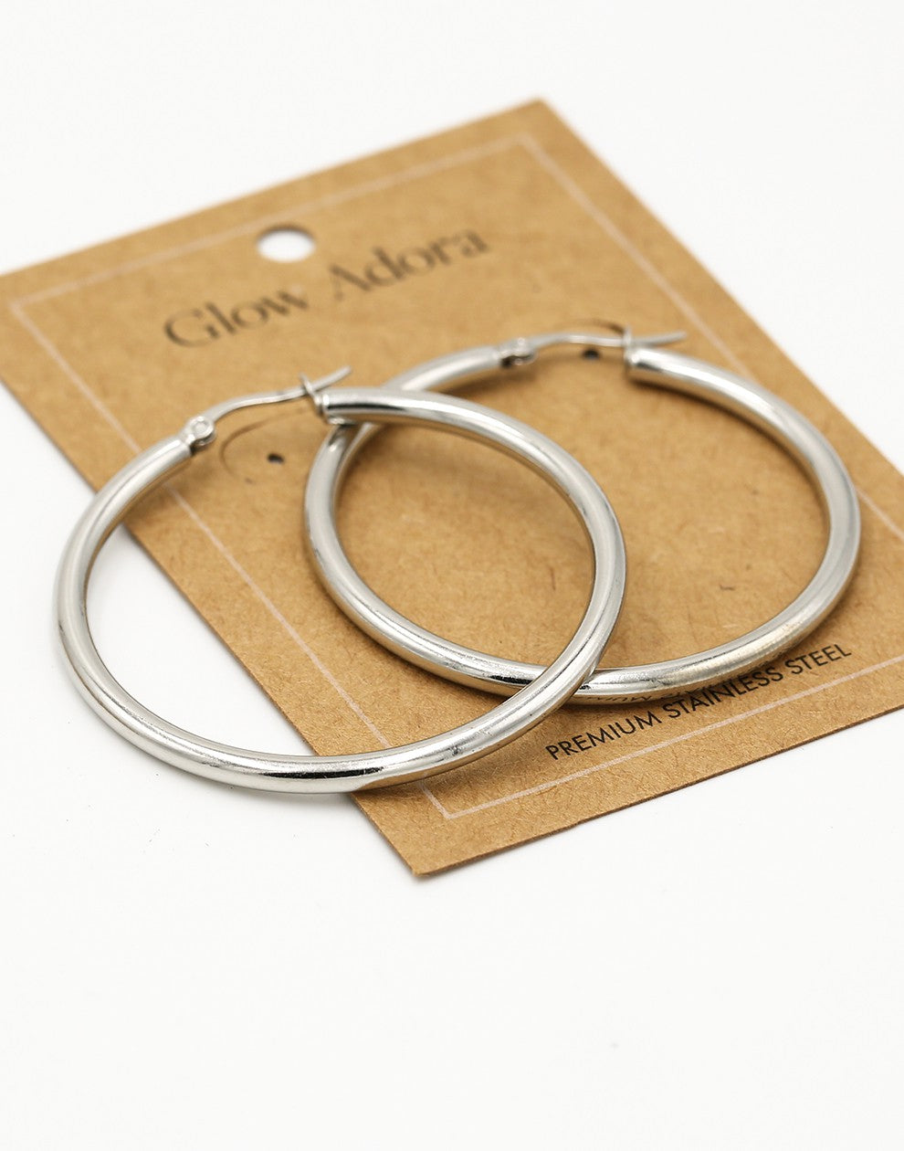 Oorringen hoops zilverkleurig 40mm