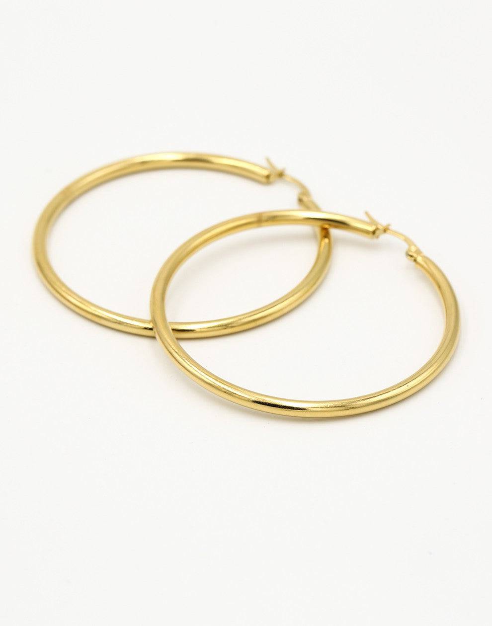 Oorringen hoops goudkleurig 50mm