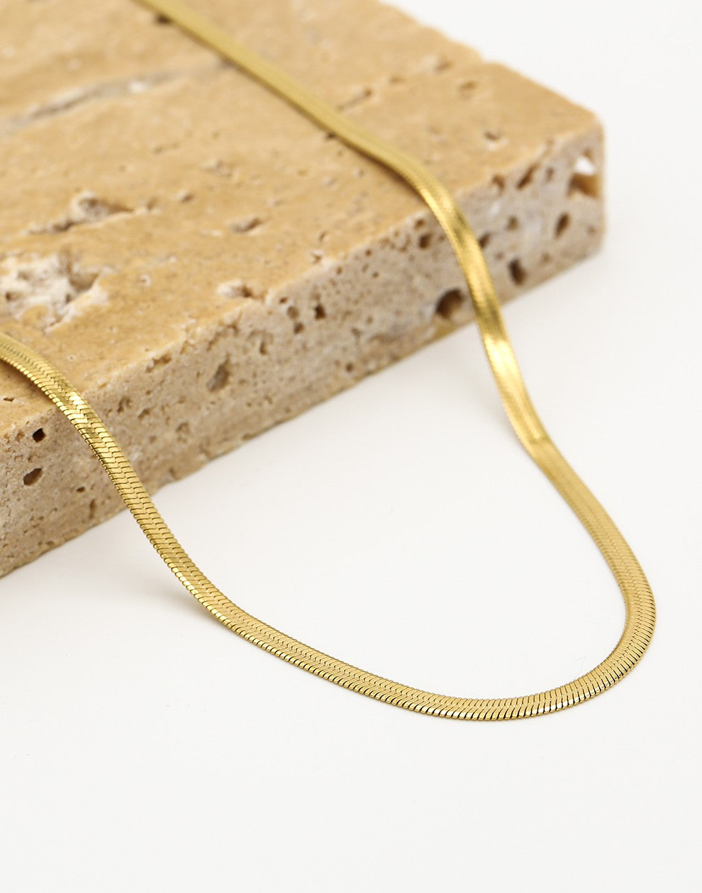 Schakelketting plat goudkleurig 45cm