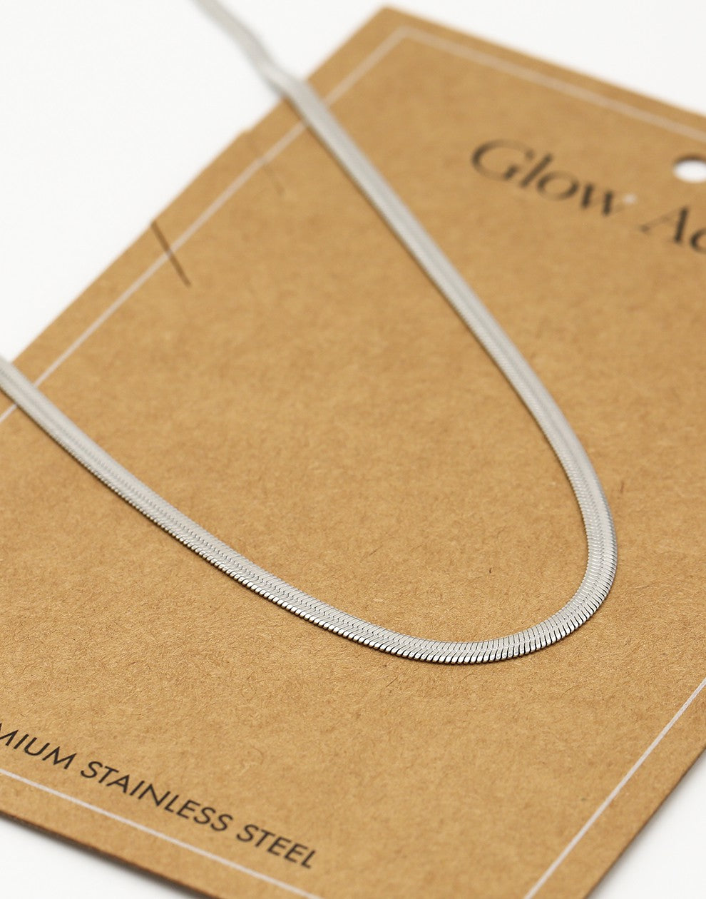 Schakelketting plat zilverkleurig 45cm