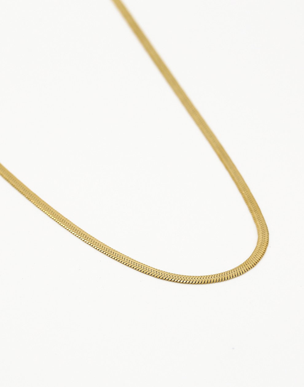 Schakelketting plat goudkleurig 55cm