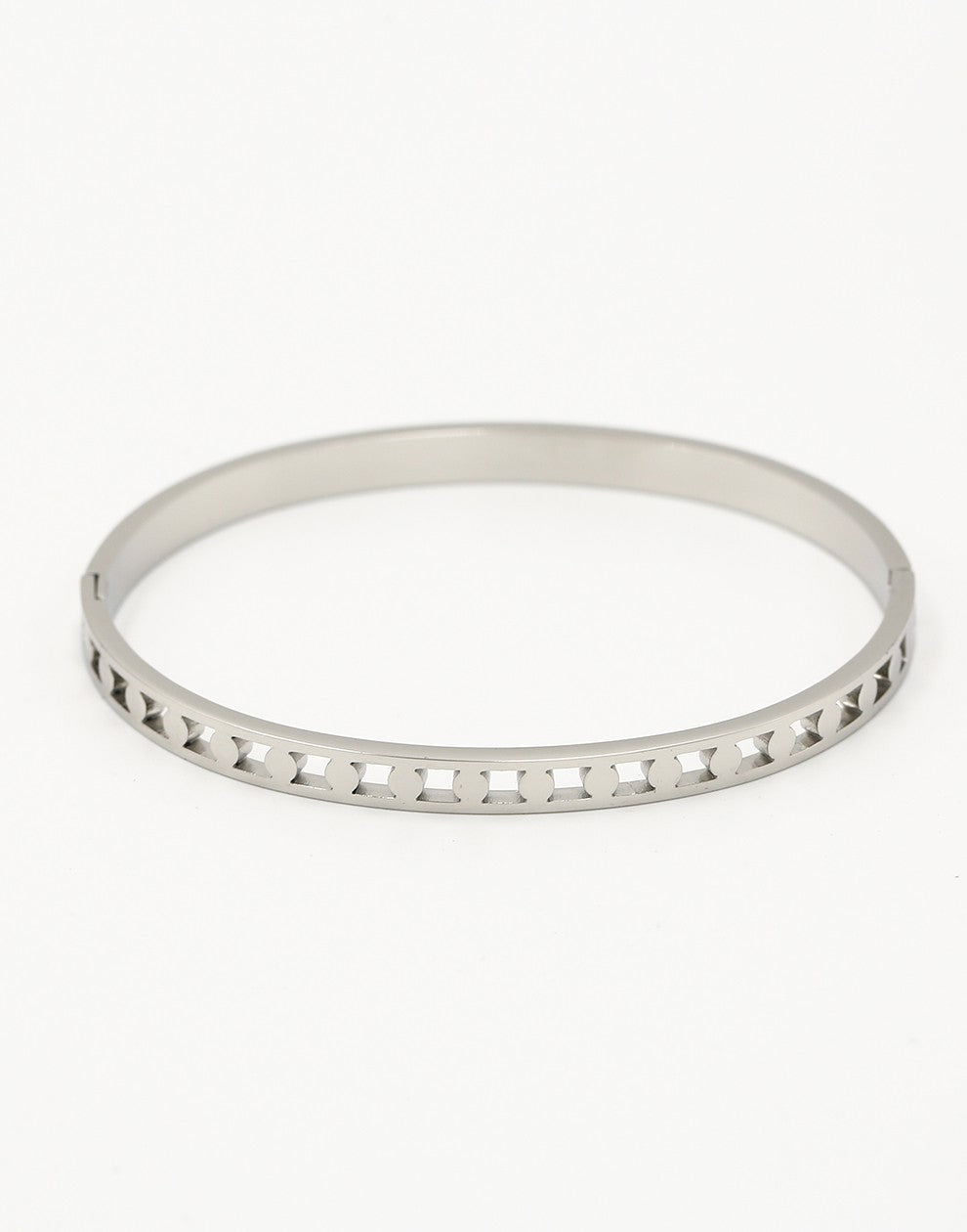 Bangle cirkels zilverkleurig