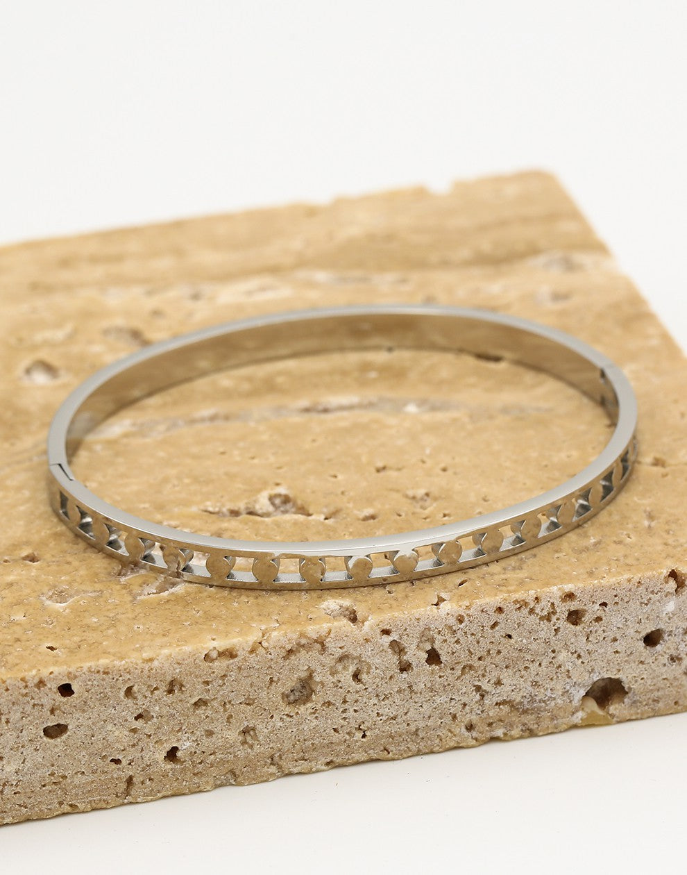 Bangle cirkels zilverkleurig
