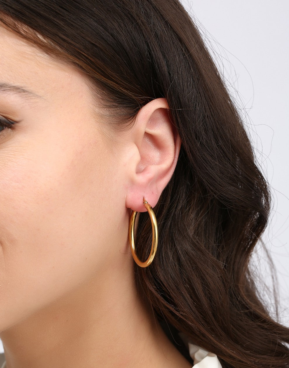 Oorringen hoops goudkleurig 30mm