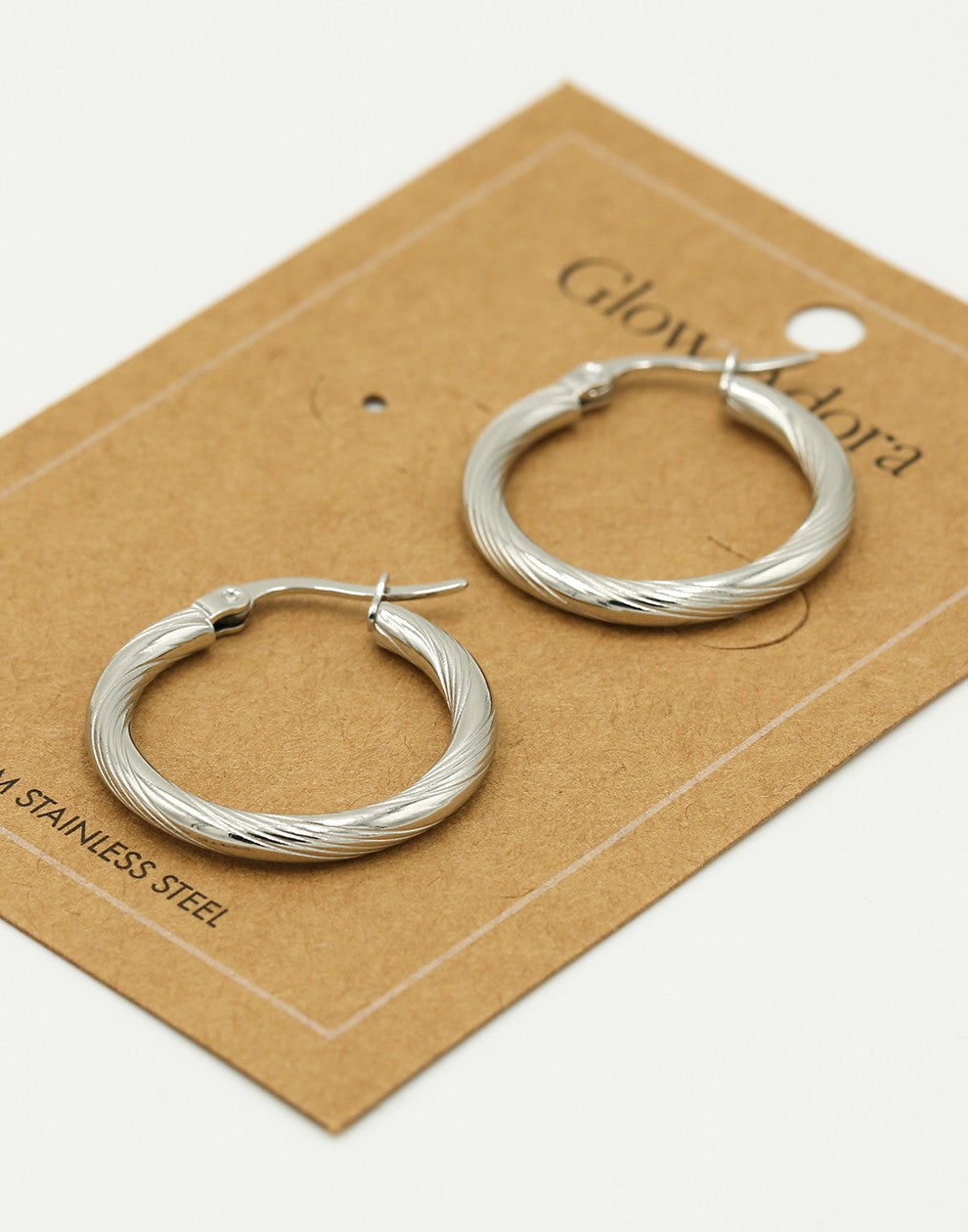 Oorringen hoops motief zilverkleurig 20mm