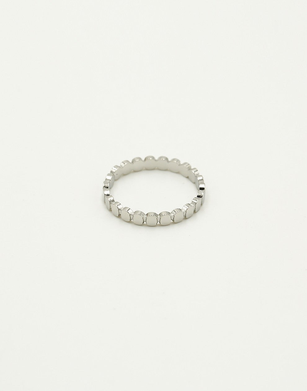 Ring rondjes zilverkleurig