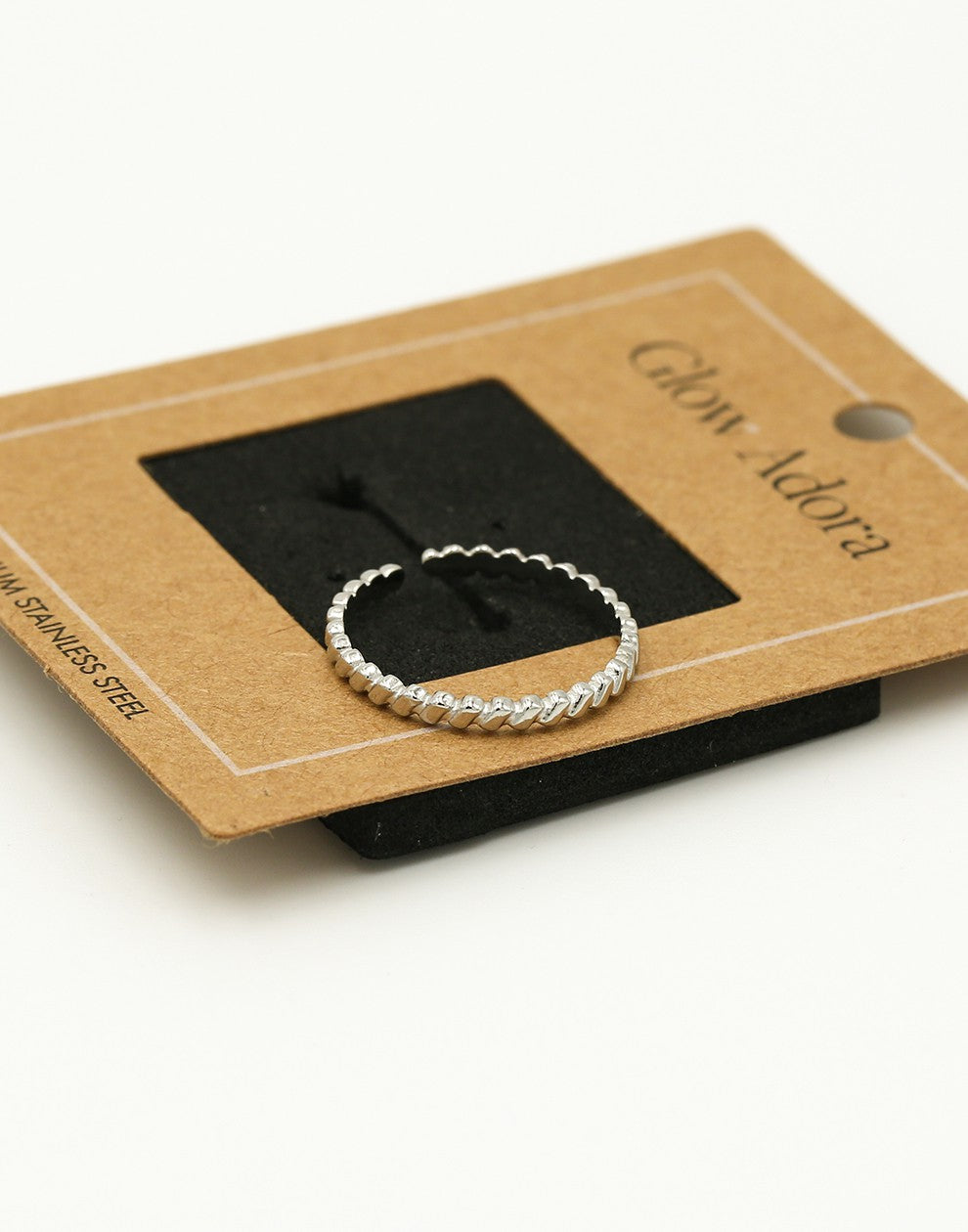 Ring ribbeltjes zilverkleurig