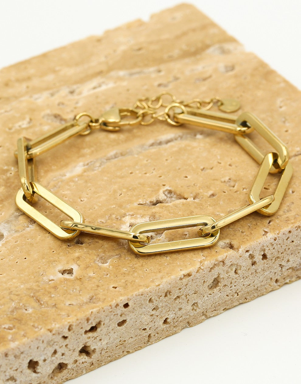 Schakelarmband chunky goudkleurig