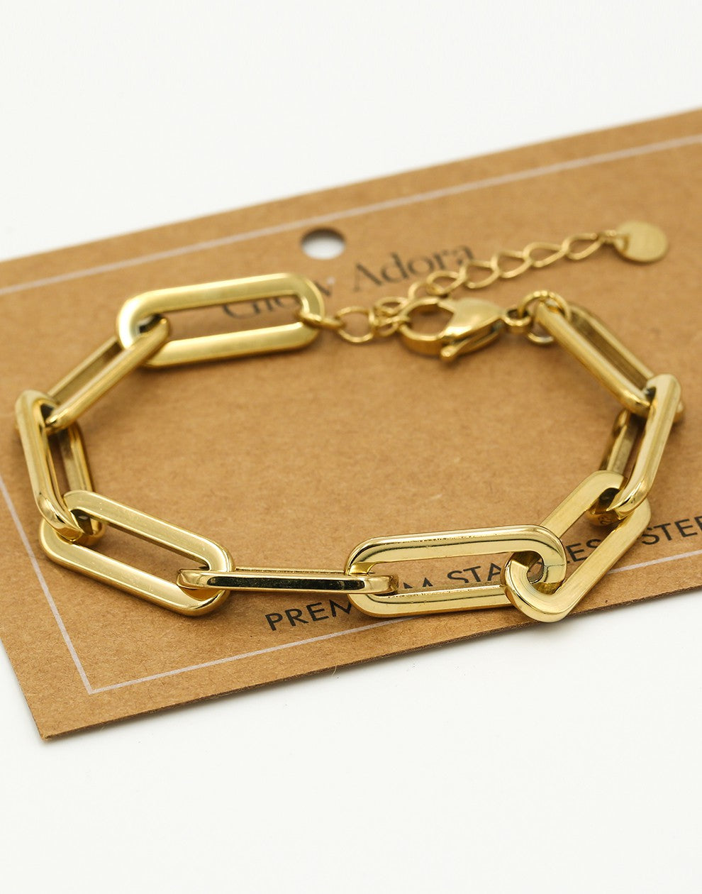 Schakelarmband chunky goudkleurig