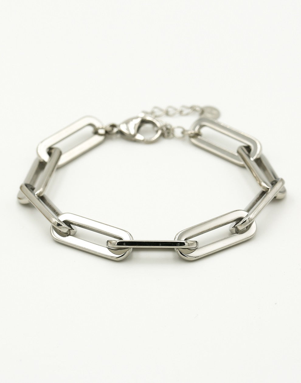 Schakelarmband chunky zilverkleurig