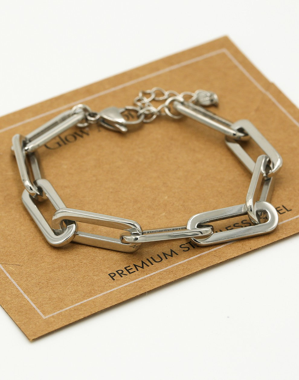Schakelarmband chunky zilverkleurig