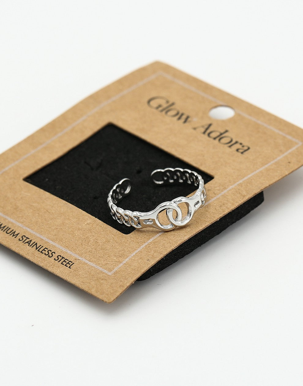 Ring handboeien zilverkleurig