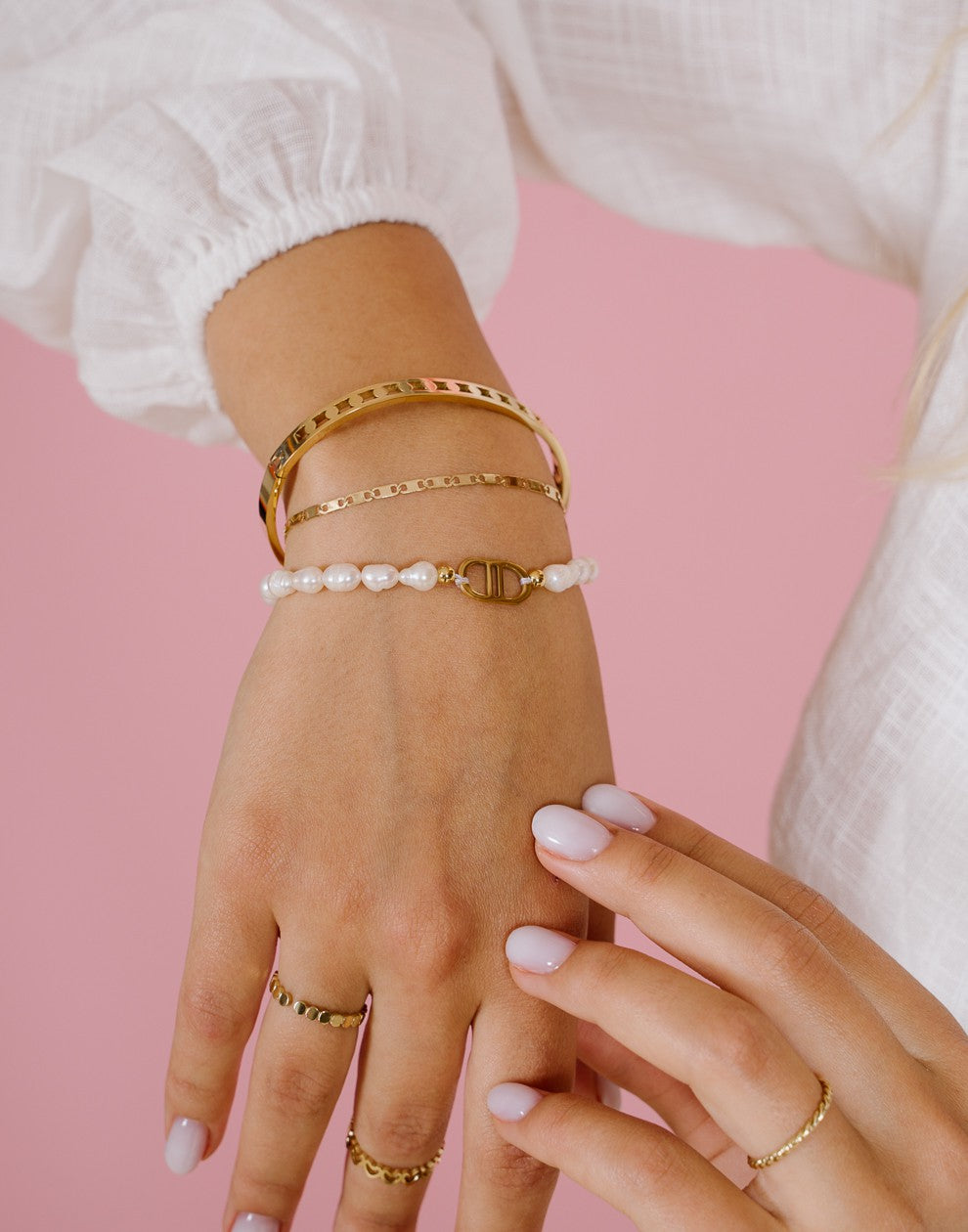 Bangle cirkels goudkleurig