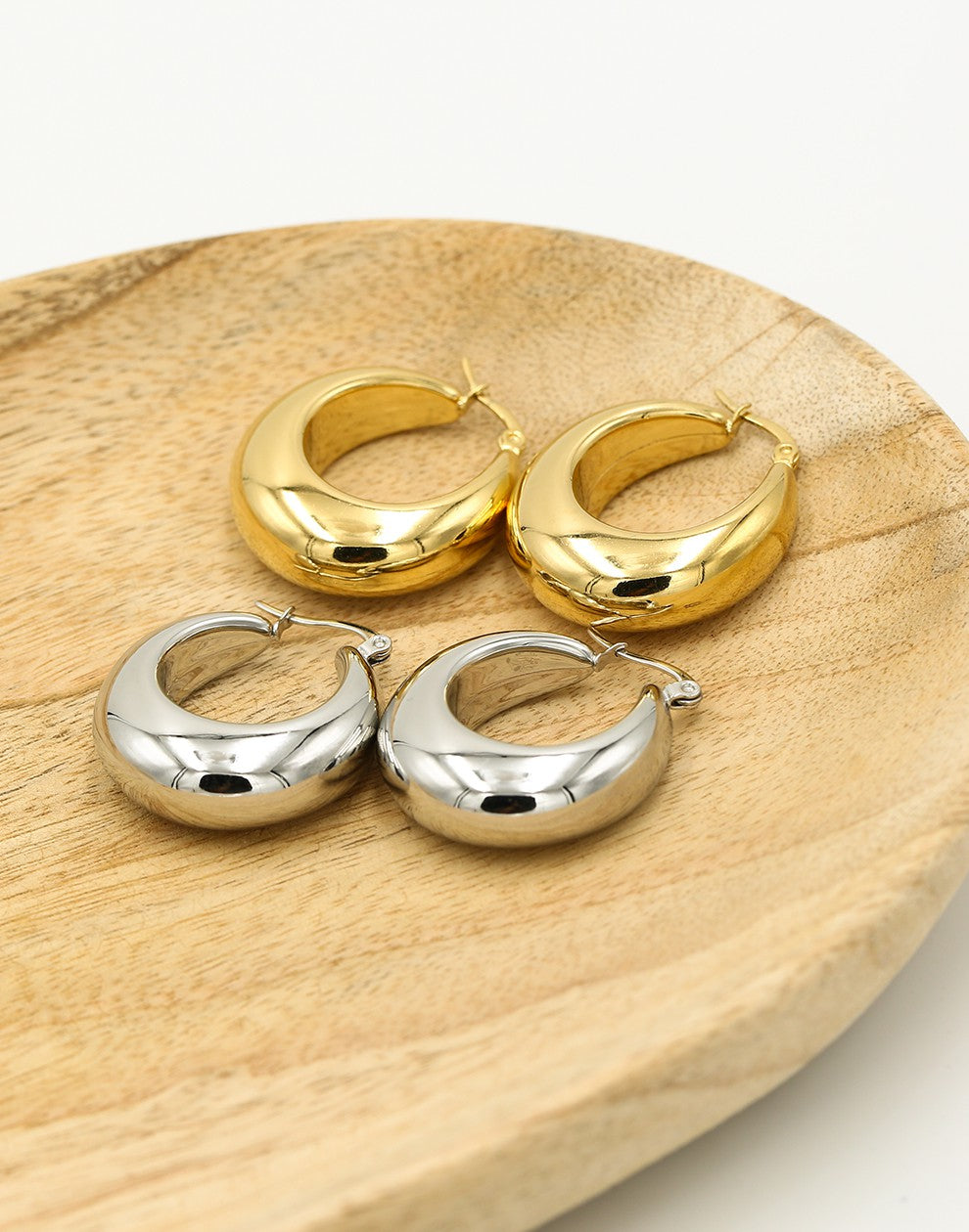 Oorringen vintage hoops goudkleurig