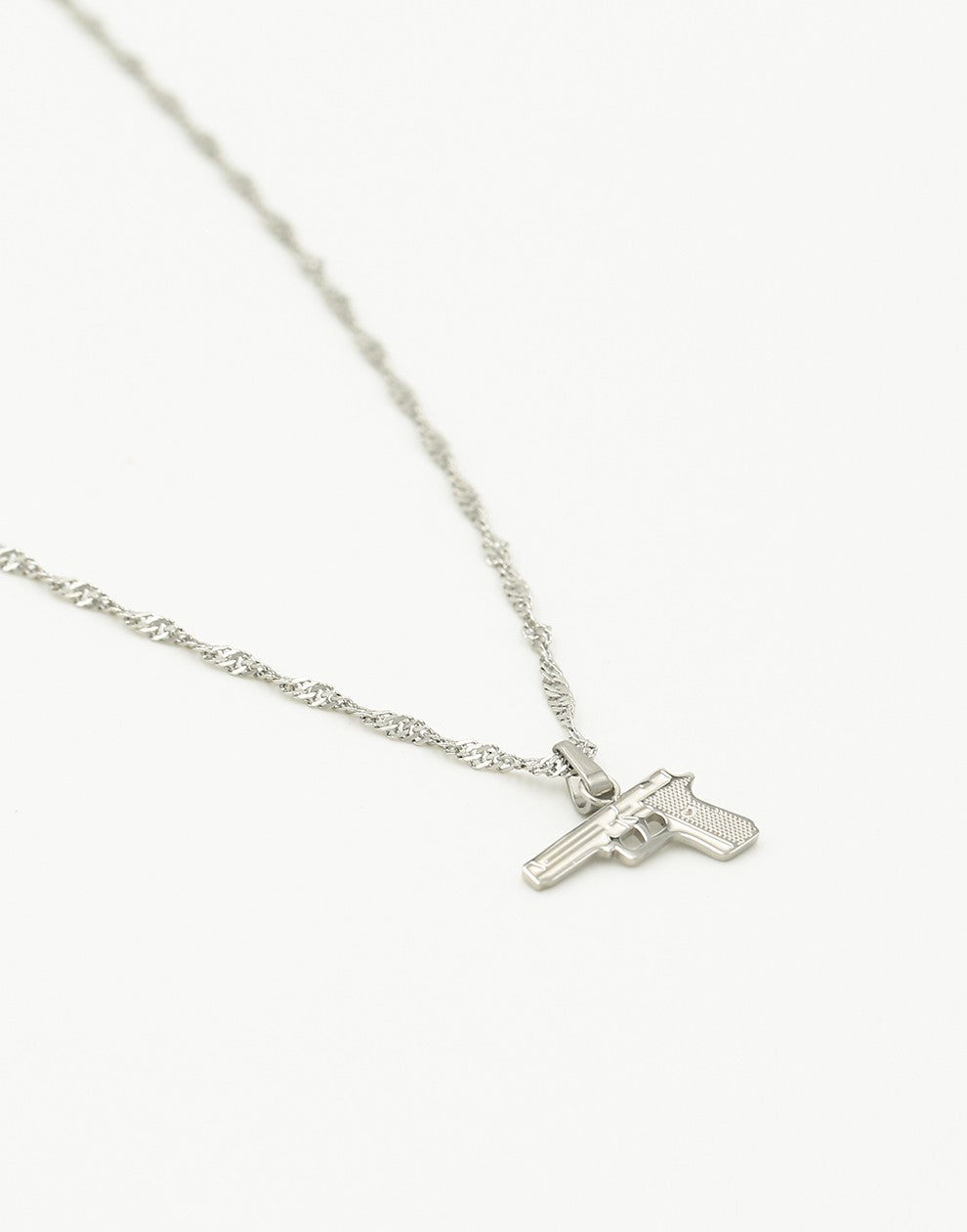 Ketting pistool zilverkleurig